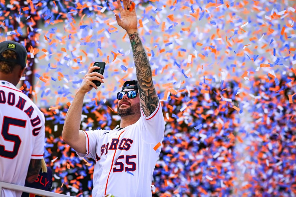 Ryan Pressly Houston Astros World Series downtown parade 2022