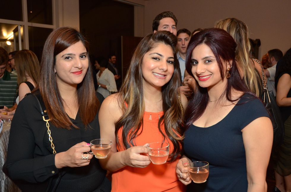 Sabah Ratani, from left, Afsheen Ali and Saba Valliani at the Rienzi Punch Party October 2014