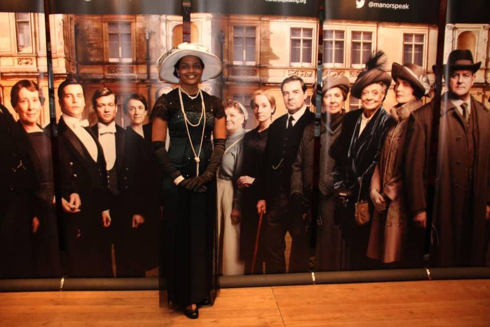 Sagirah Norris won first place for her Downton Abbey costume at sneak preview