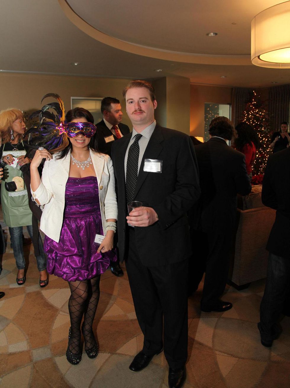 Sahrish Agha and Will McGinnis at the Modern Professionals murder mystery event December 2013
