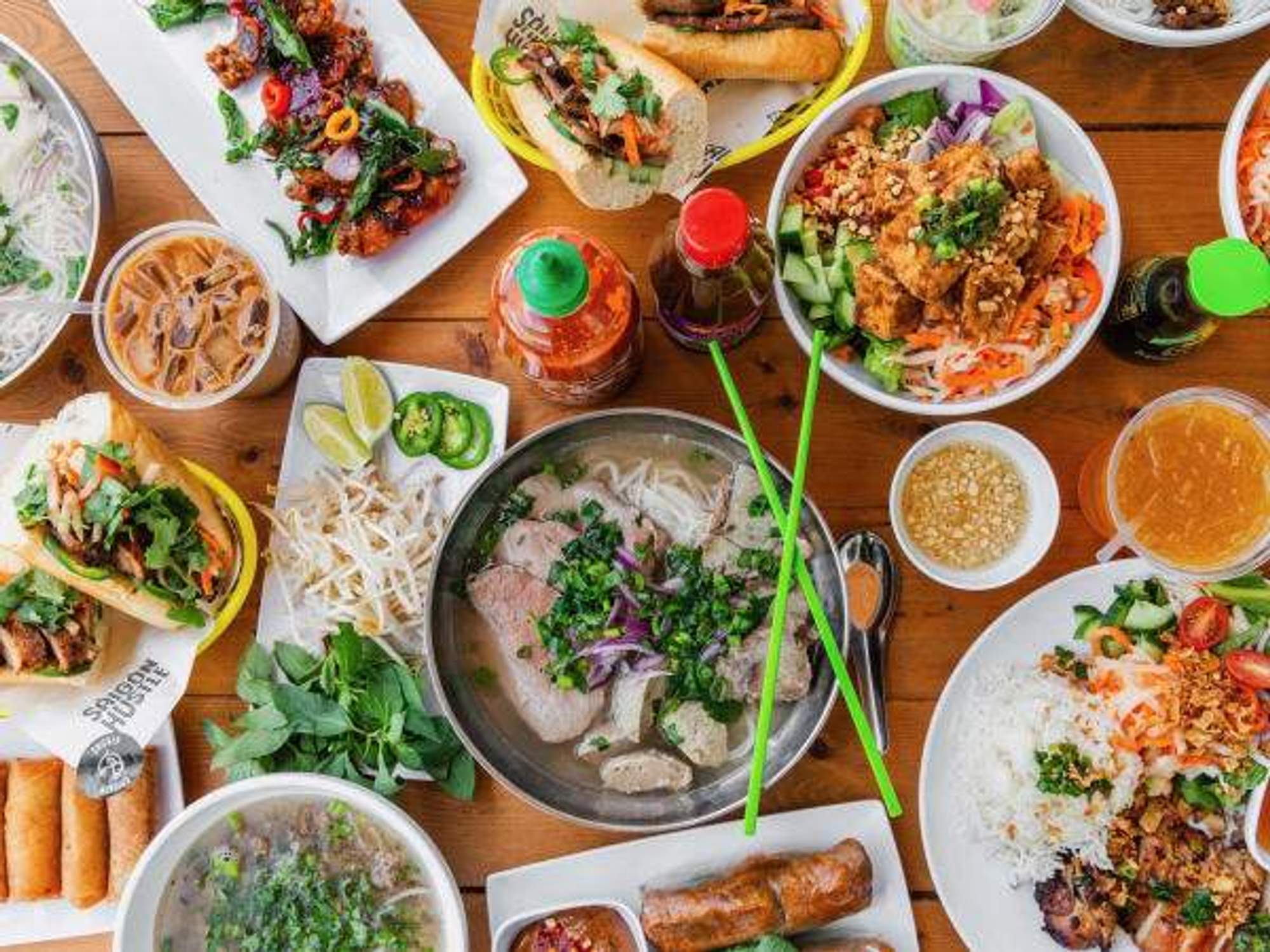 Saigon Hustle food spread