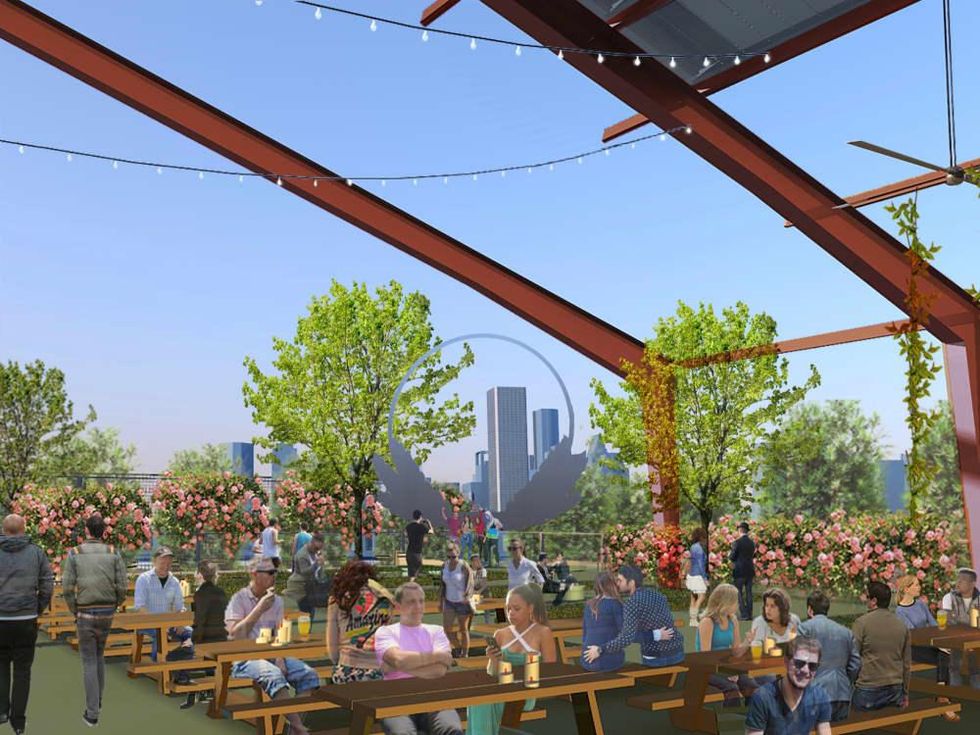 Saint Arnold beer garden rendering