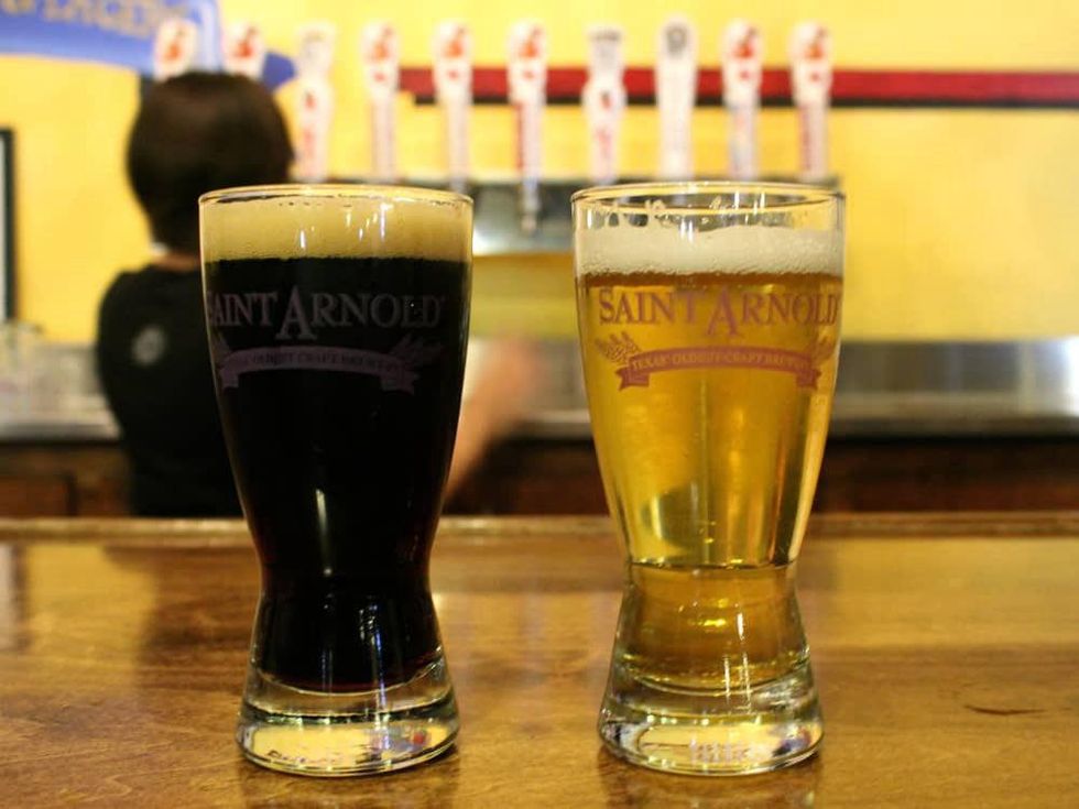 Saint Arnold Brewing Company lunch beer counter