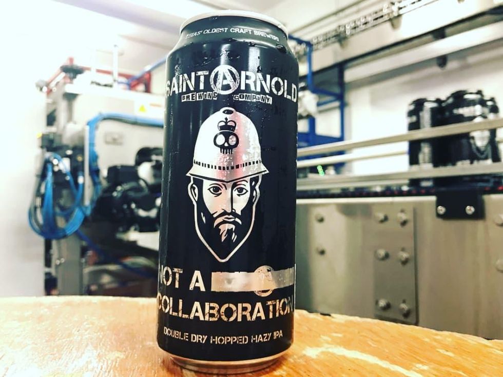 Saint Arnold Not a Collaboration Brash Brewing can