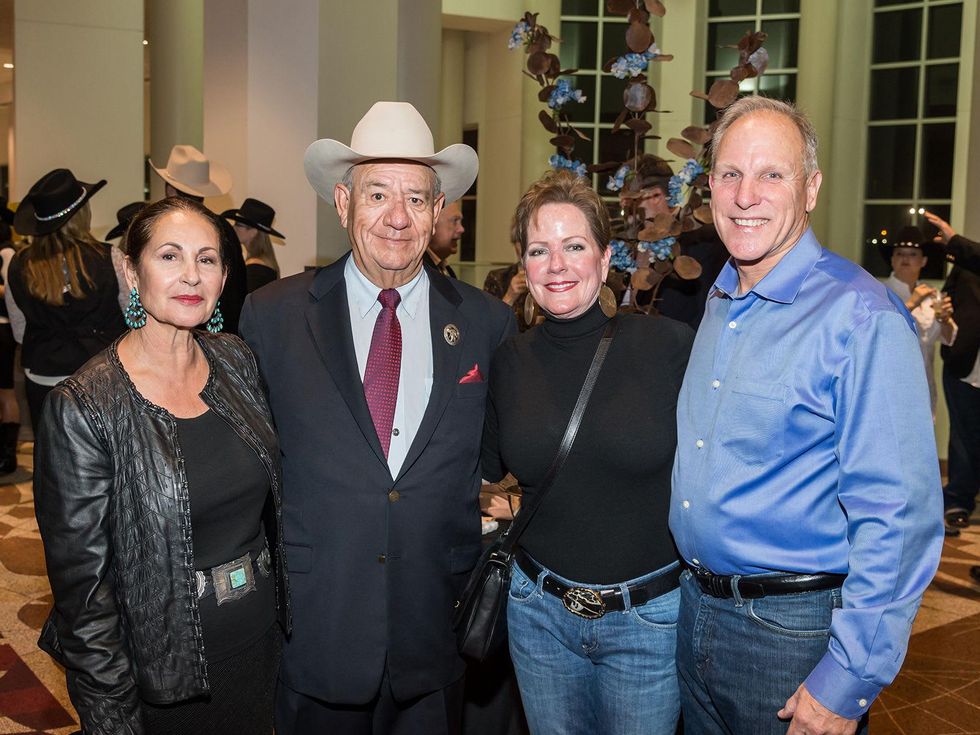 Sally and Rigo Flores, from left, and Mary and Jim Towsen at the HLSR Hide Party January 2014