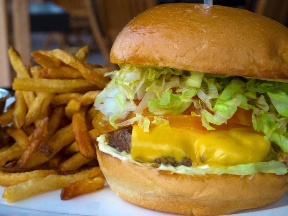 SaltAir Seafood lunch burger