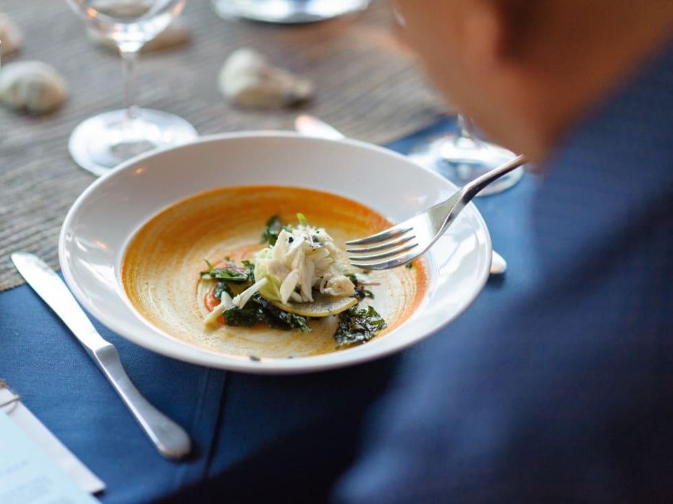 Salty Supper Ryan Lachaine crab salad