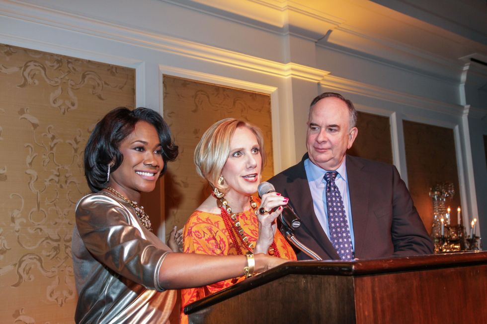 Samica Knight, from left, Sharon Bryan and Gary Patterson at the Young Audiences of Houston Gala April 2014