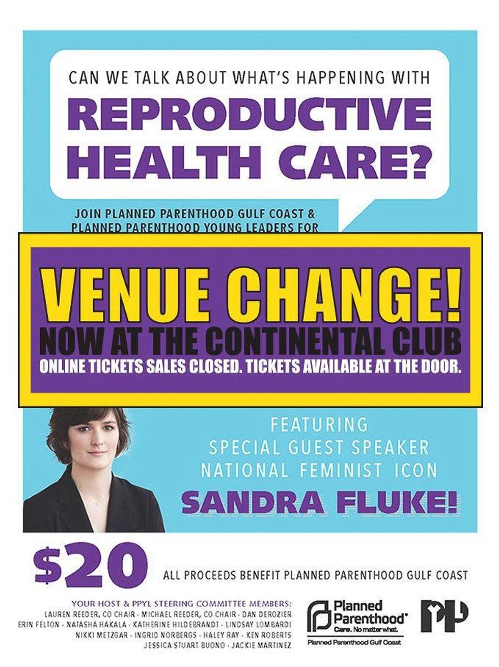 Sandra Fluke Planned Parenthood poster