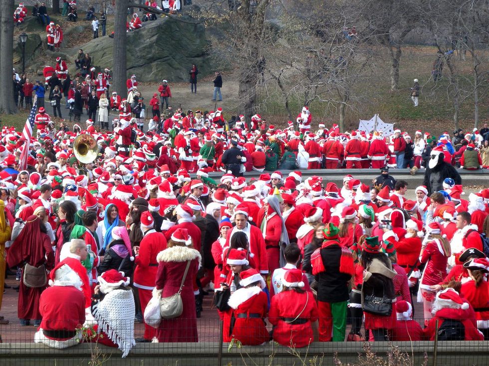 Santa Con New York City Central Park 2011