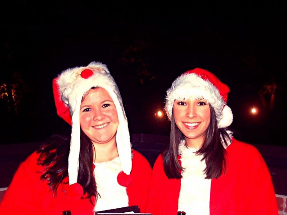 Santa Pub Crawl December 2013 Brittany Stephens and Katie Wooldridge