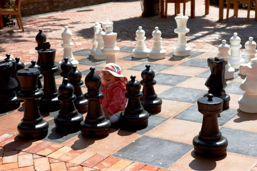 Santana Row chess set San Jose California