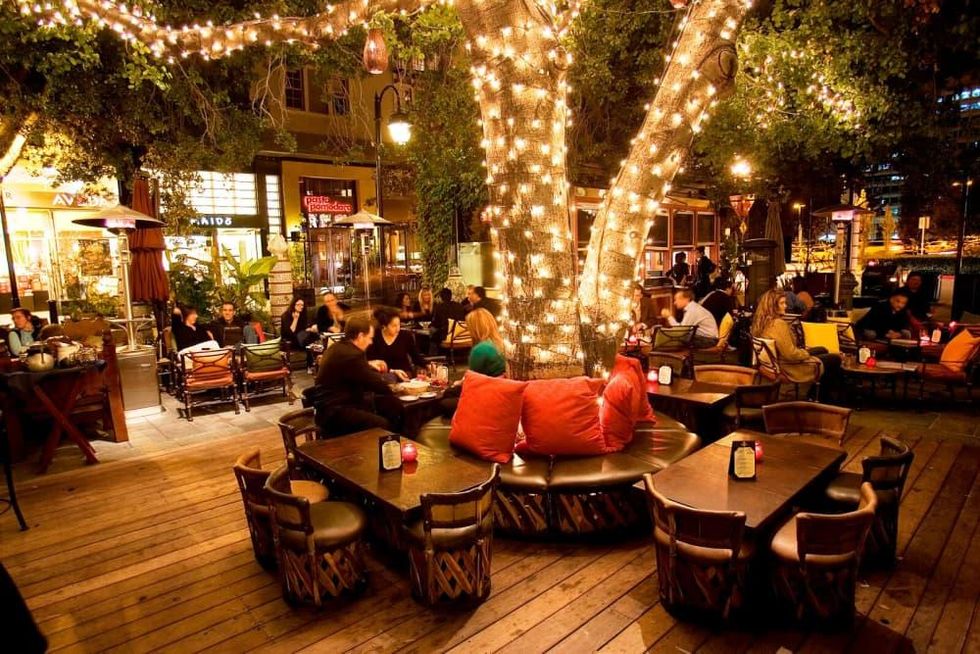 Santana Row night scene San Jose California