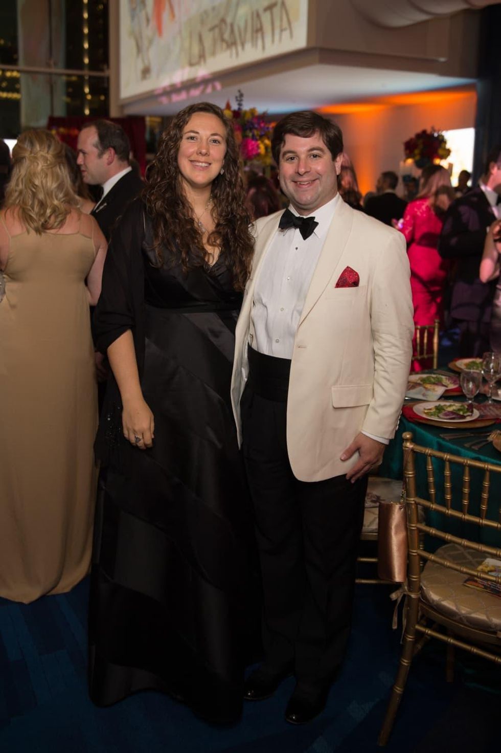Sara and Gabriel Loperena at Houston Grand Opera opening night 2017