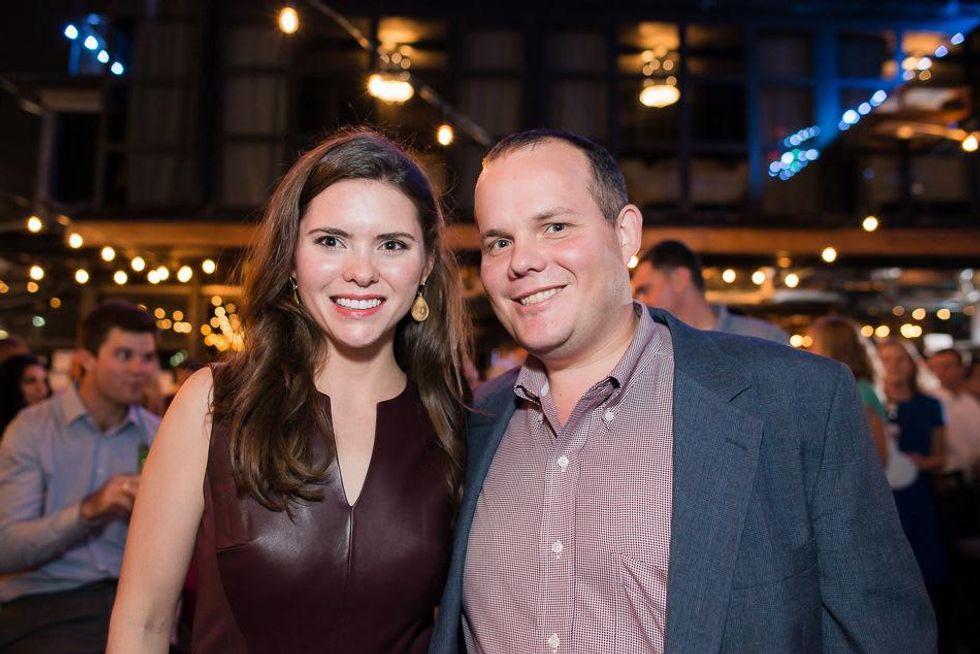 Sara Cain and Mark Donaldson at the RedBuds Membership Drive October 2014