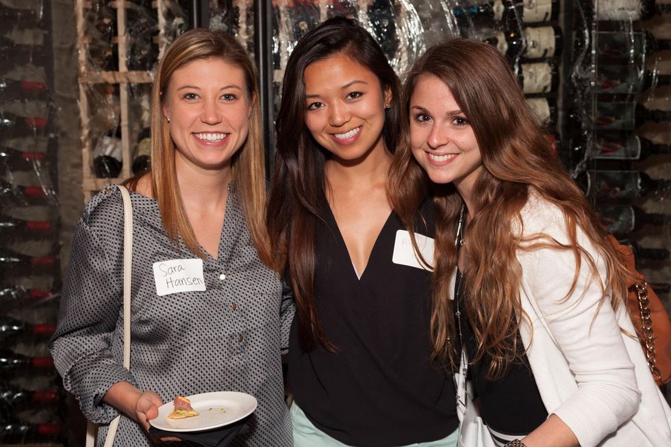 Sara Hansen, from left, Alicia Hou and Alexandra Barney at Casa de Esperanza Young Professionals party July 2014