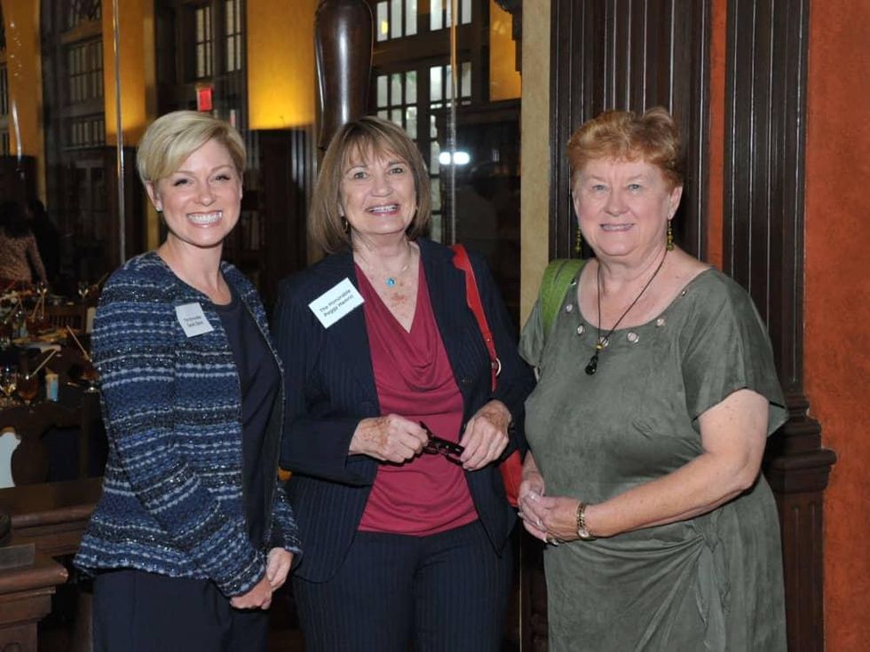 Sarah Davis, Peggy Hamric, Beverly Kaufman at Hobby Center for Public Policy lunch