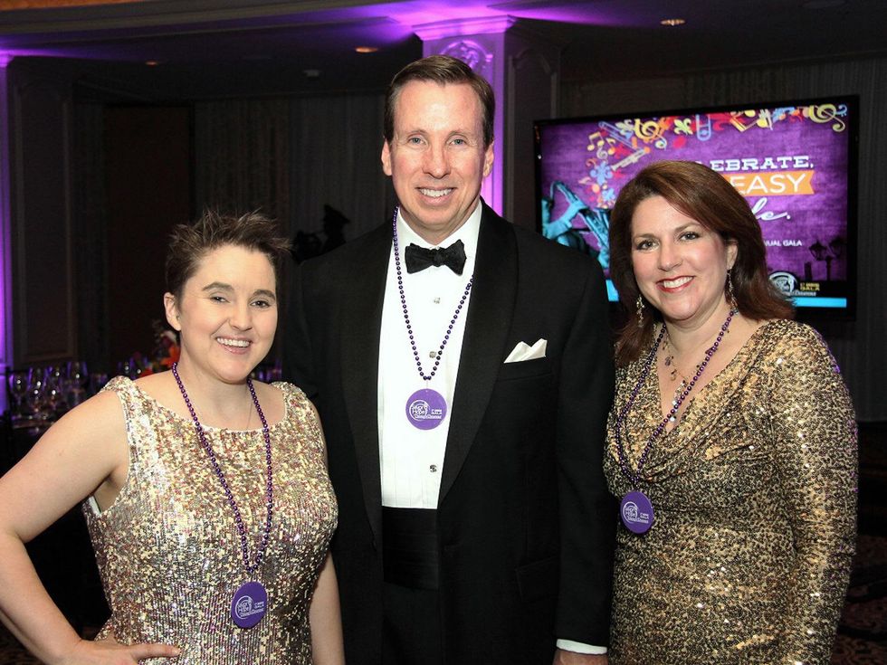 Sarah Pepper, from left, with Trey and Stacey Wood at the Devereux Gala February 2014