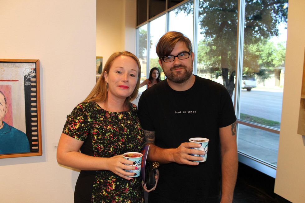 Saralene Tapley and Brian Keith Gardner at the Lawndale Big Show preview party July 2014