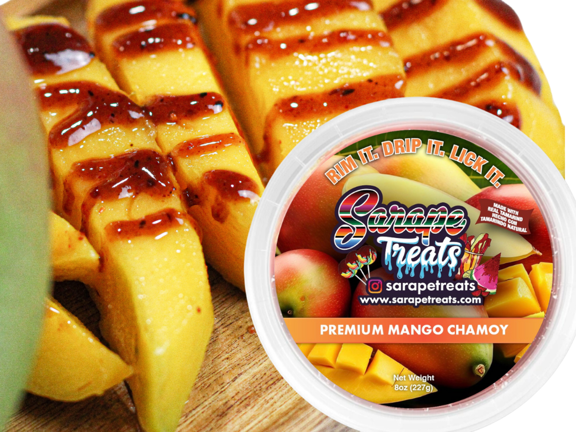 Sarape Treats chamoy paste on mango