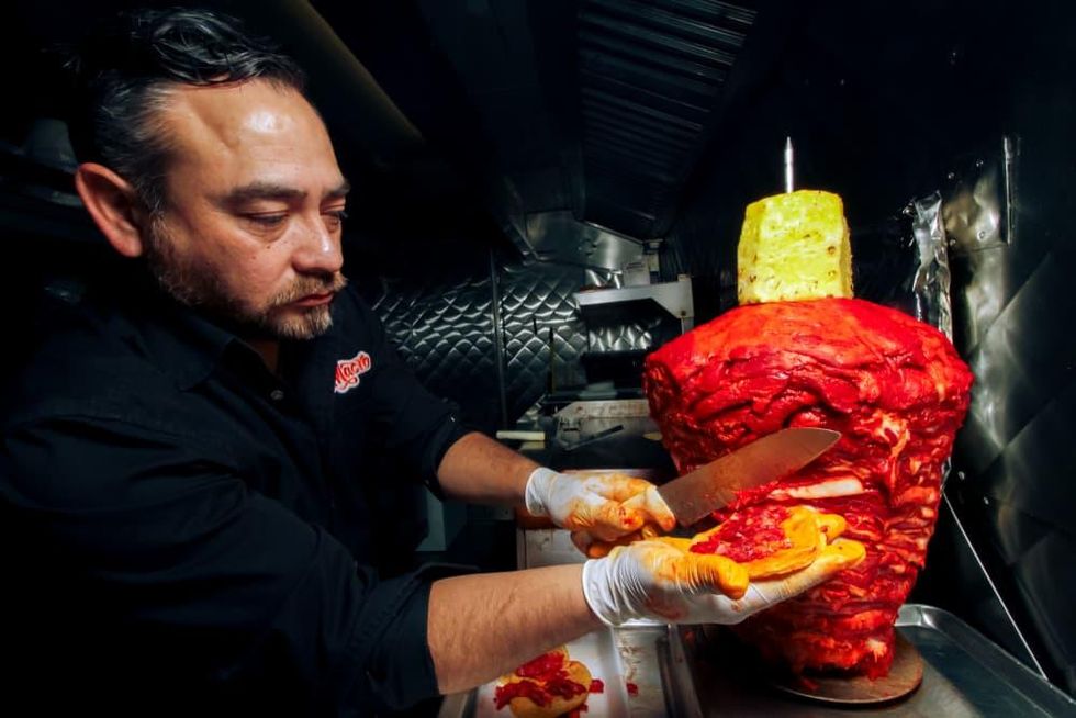 Saul Obregon La Macro trompo taco