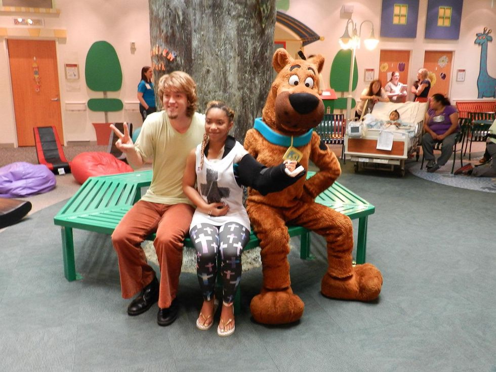 Scooby-Doo and Shaggy and Children's Memorial Hermann May 2013 Jade Hart age 16