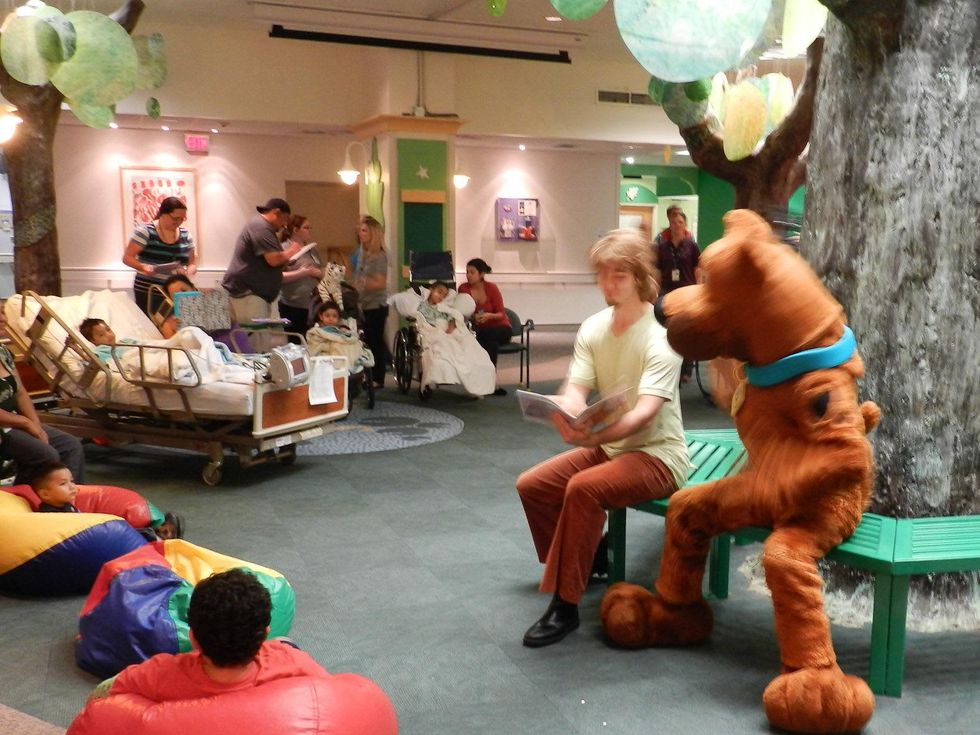 Scooby-Doo and Shaggy and Children's Memorial Hermann May 2013 Story Time