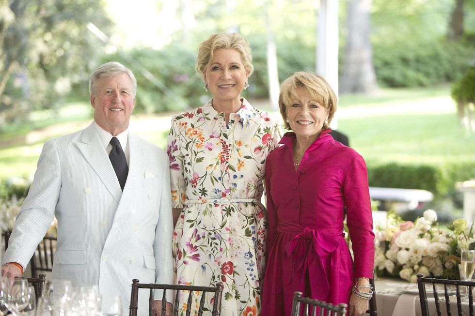 Scott Caven, from left, Carol Linn and Vivien Caven at the Bayou Bend Garden Party March 2015