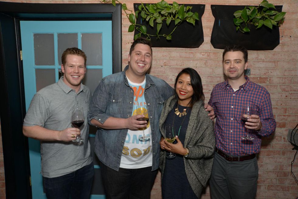 Scott Klovans, from left, Mark Salvie, Ecky Prabanto and Trey Bahney at the Urban Wild of Memorial Park Conservancy's Launch Party March 2015