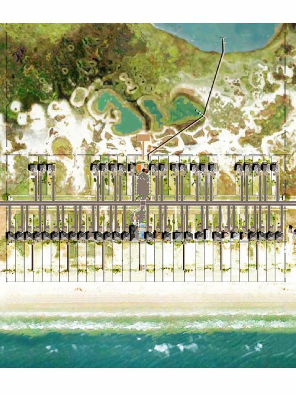 Seahorse Beach Club Galveston rendering map