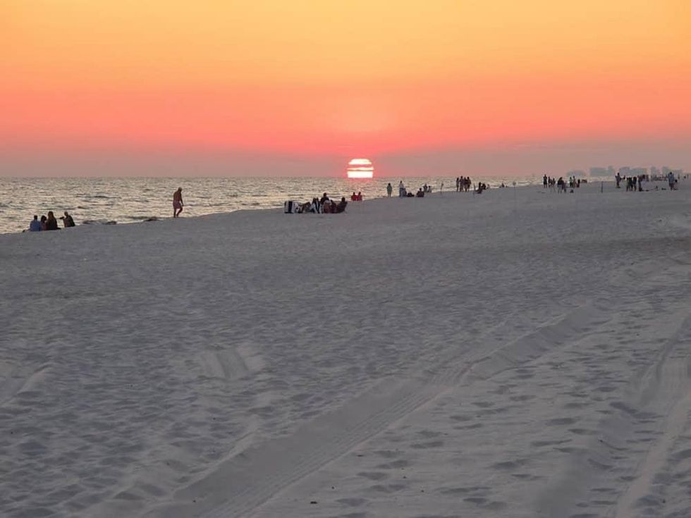 Seaside Florida beach at sunset