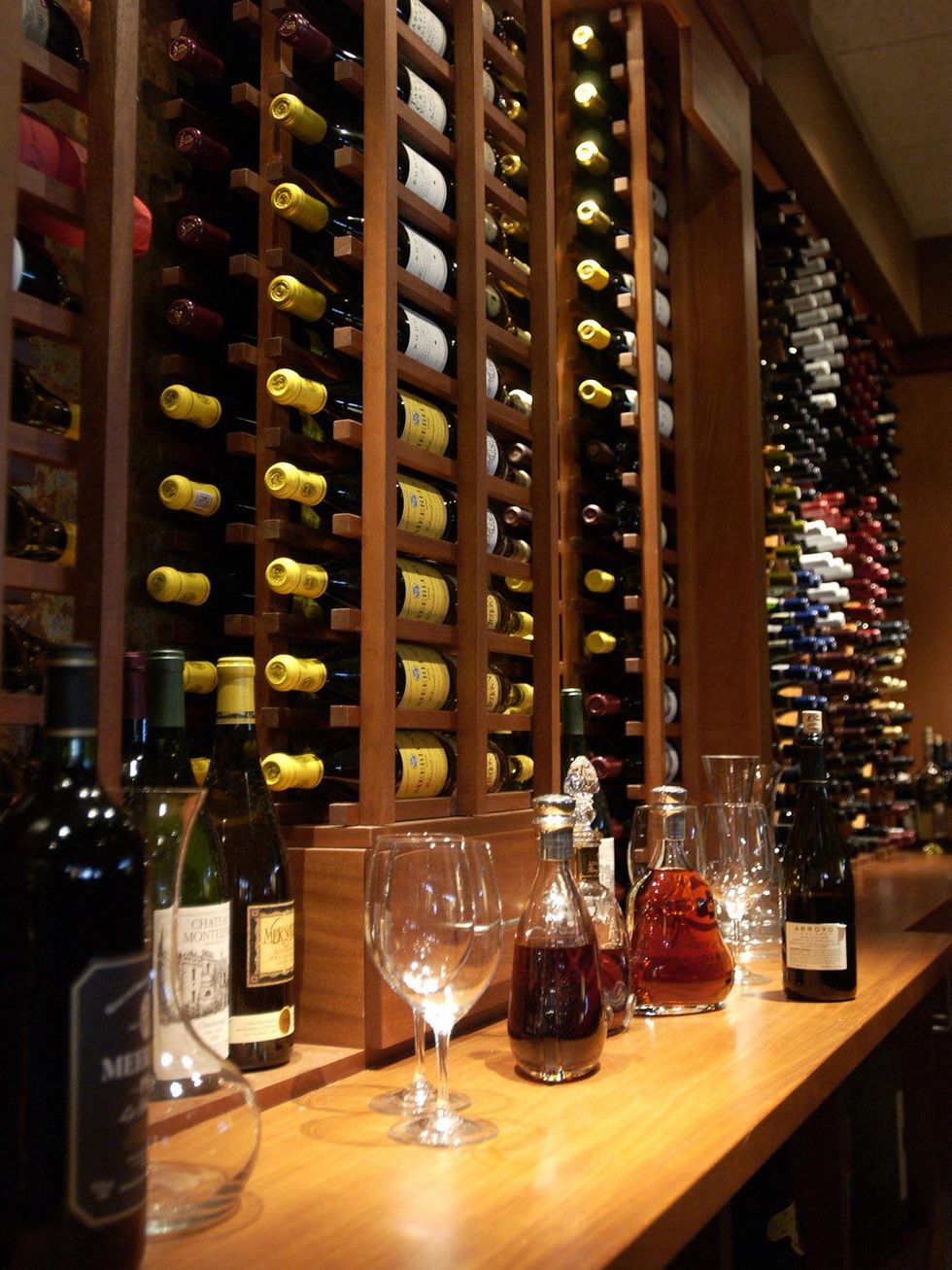 Seasons 52 bar Houston May 2013 chateau wine cellar