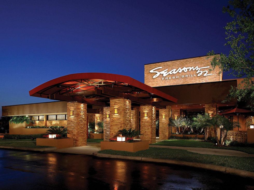 Seasons 52 restaurant Houston May 2013 exterior night