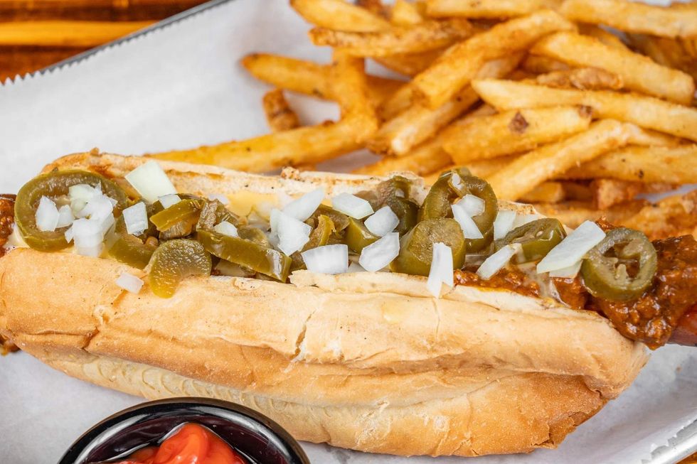 Senate Avenue Brewing Company hot dog