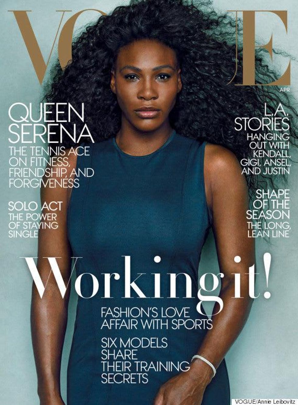 Serena Williams on cover of Vogue April 2015