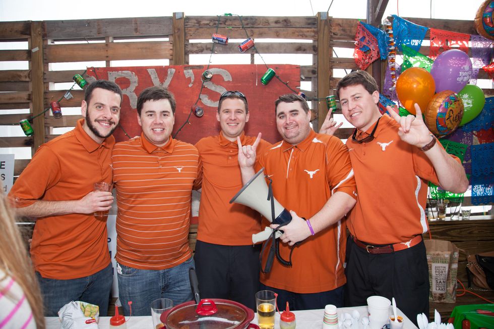Seth Hurwitz, from left, Will Speer, Paul Ribe, Blake Aston and Mikey Gough at the Casa de Esperanza's Young Professionals 5th Annual Chili Cook Off February 2015