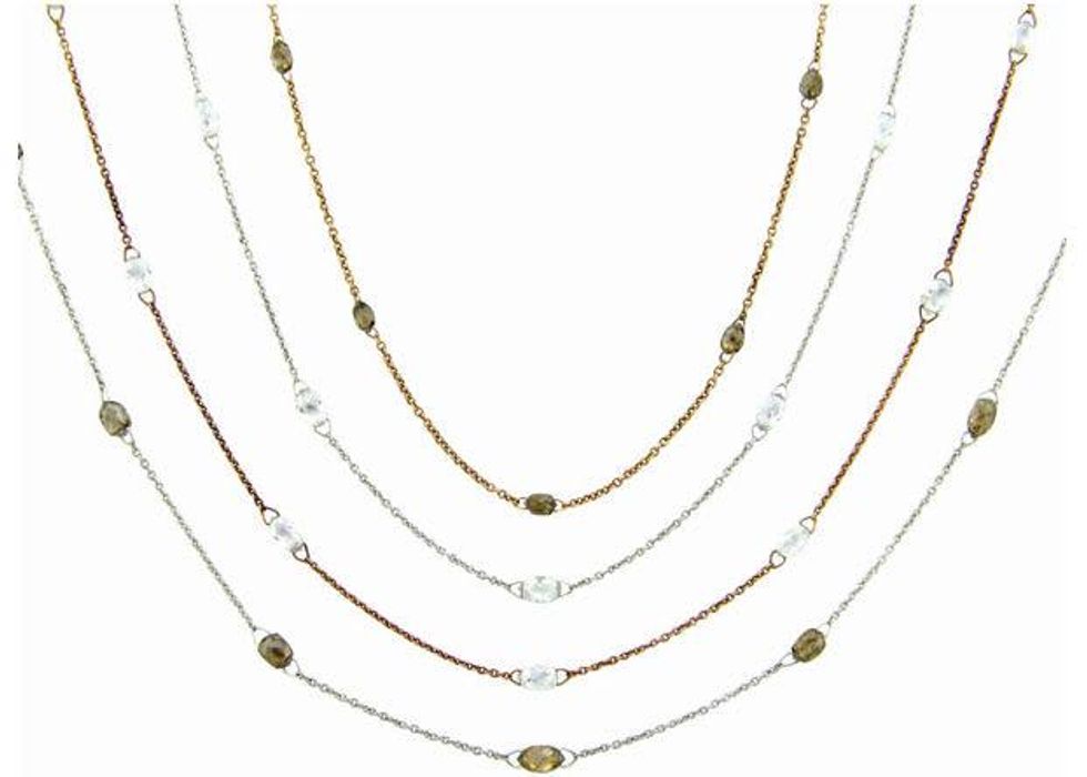 Sethi Couture (Zadok Branded Label) Diamonds by the Yard Briolette Necklaces