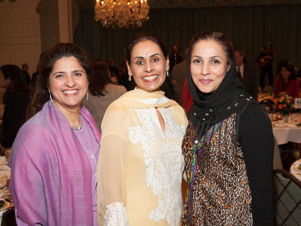 Shaista Bashir, from left, Tehmina Masud and Monira Kundi at the Interfaith Ministries luncheon January 2014