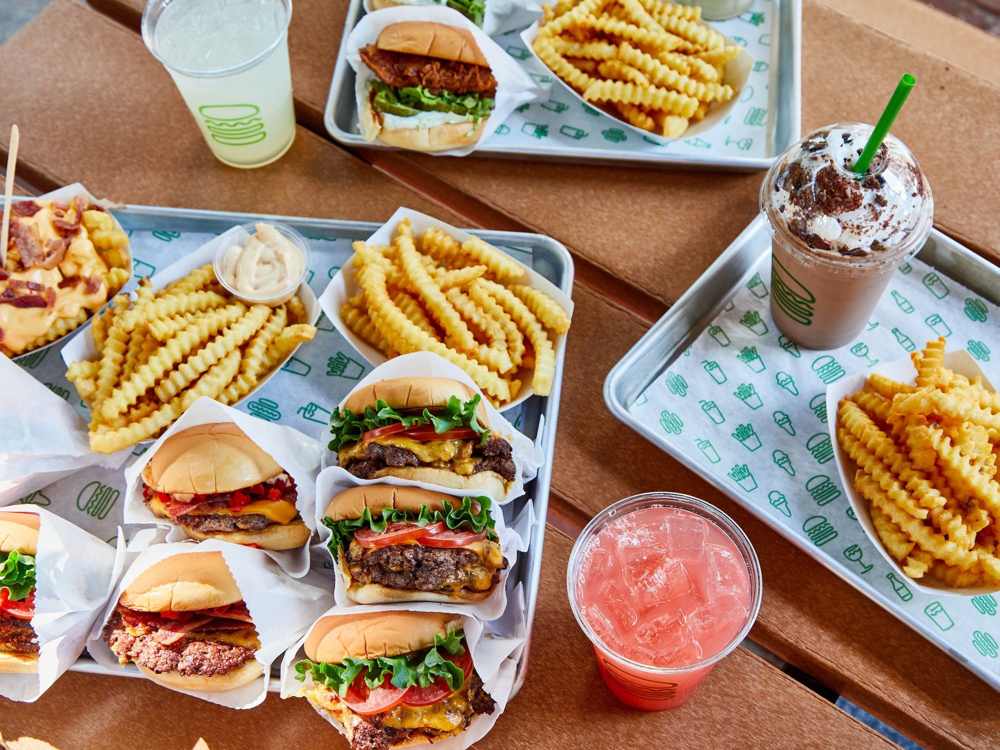 Shake Shack food spread