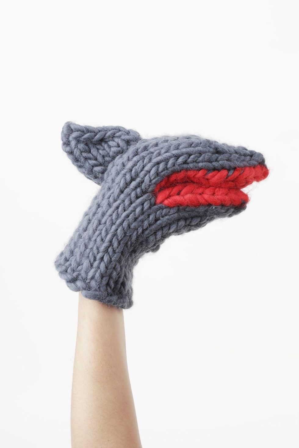 Shark Bruce Knitmitts Wool and the Gang