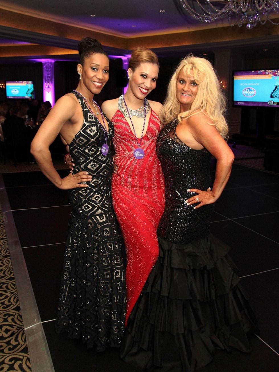 Sharmell Huffman, from left, Elizabeth Lloyd and Eija Watson at the Devereux Gala February 2014