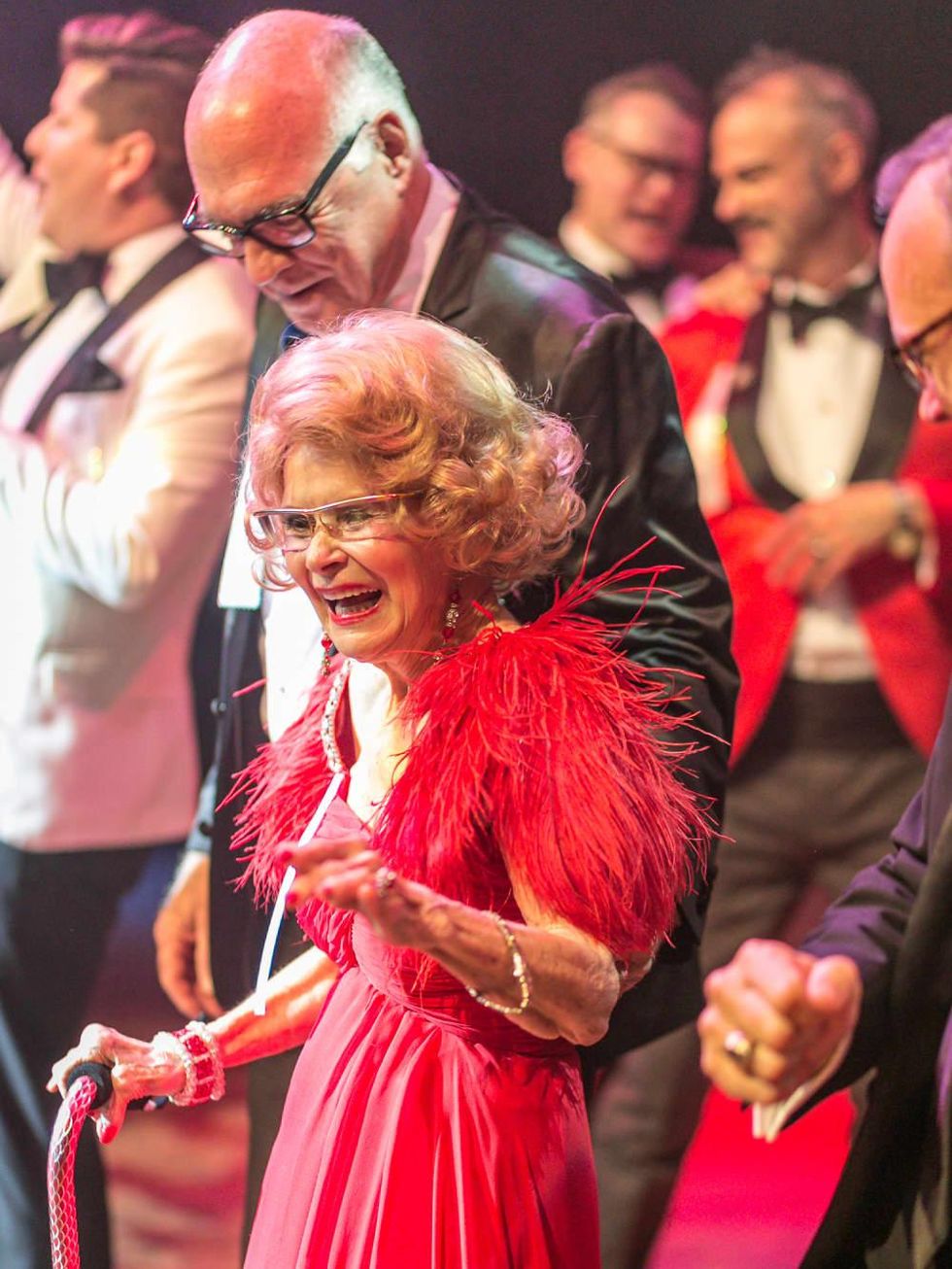 Sharon Lord takes the stage with guests and Alex Newell at Diana Awards