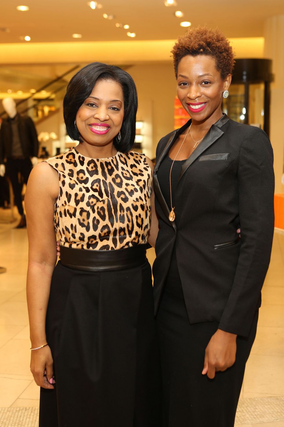 Shawntell McWilliams, left, and Tijuana Harvey at the CancerForward Key To The Cure Kick-off October 2014