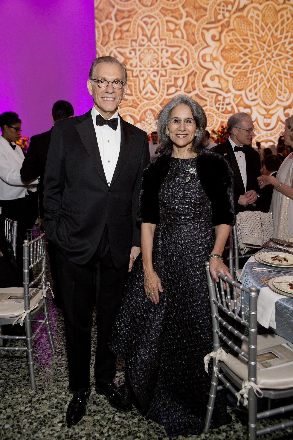 Sheikha Hussah Sabah al-Salem al-Sabah and Gary Tinterow at Museum of Finer Arts Houston