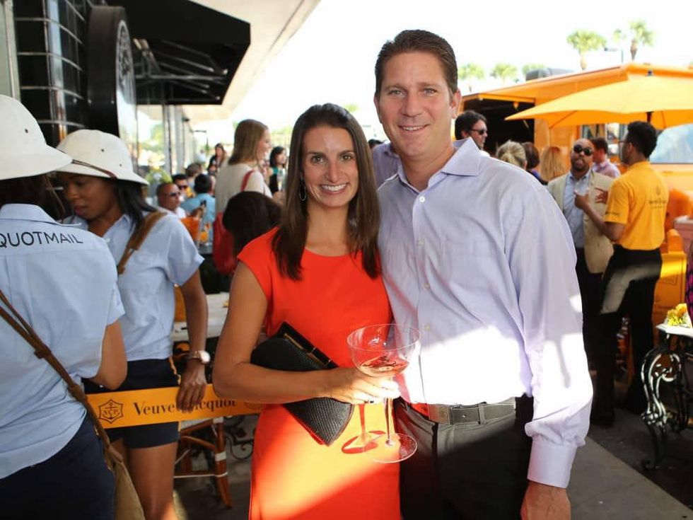Shelley and Shawn Virene at Veuve Clicquot at Brasserie 19