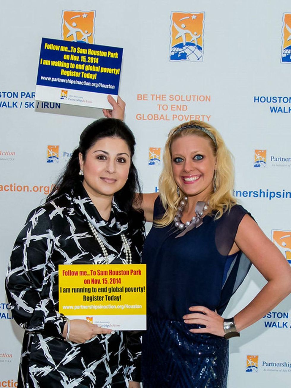 Shenila Humayun-Naseem, left, and Tabitha Smith at the Aga Khan Foundation Emmisary awards reception September 2014