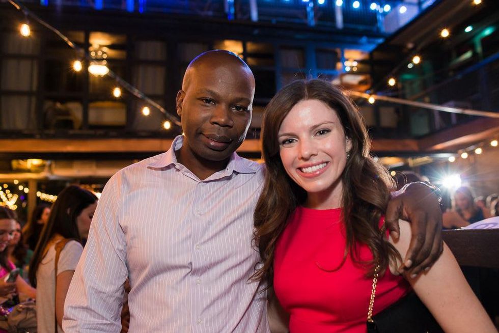 Sherwin Bradford and Kristy Hamilton at the RedBuds Membership Drive October 2014