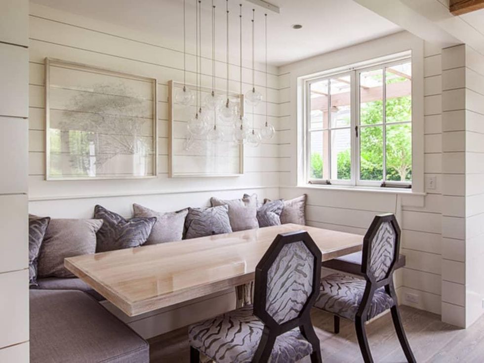 Shiplap in a dining area