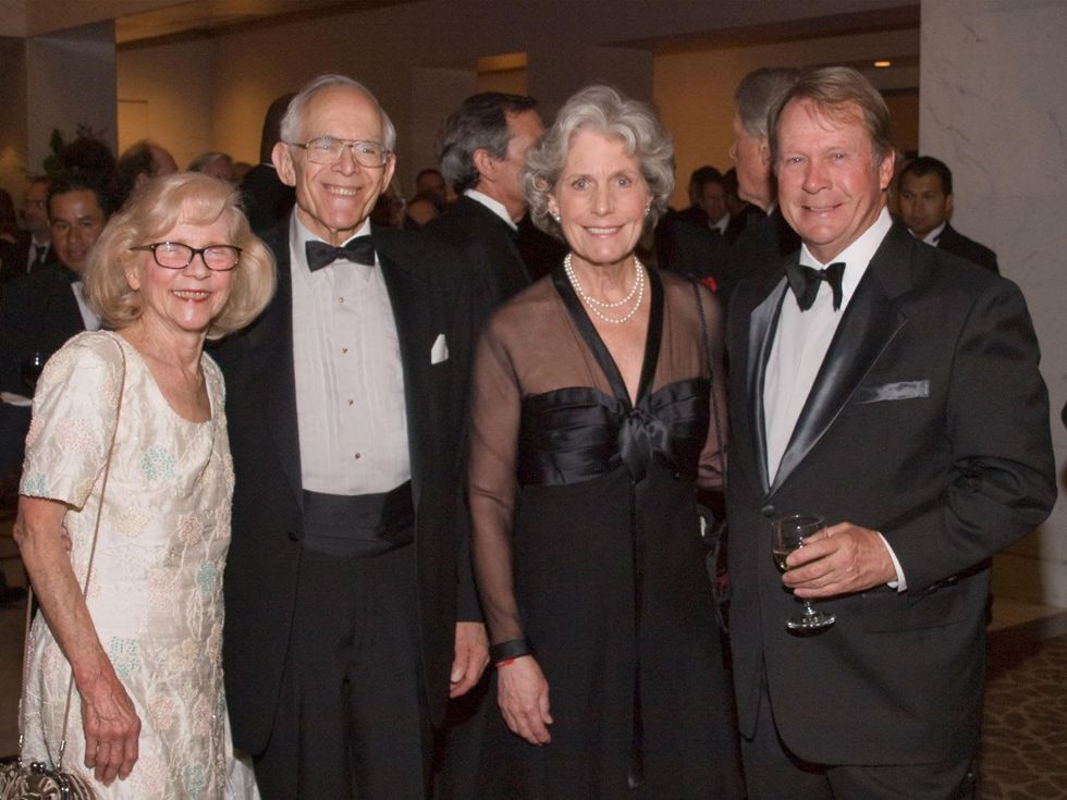 Shirley and James Dannenbaum, from left, Beth Robertson and Steve Pearce at the Welch banquet October 2014