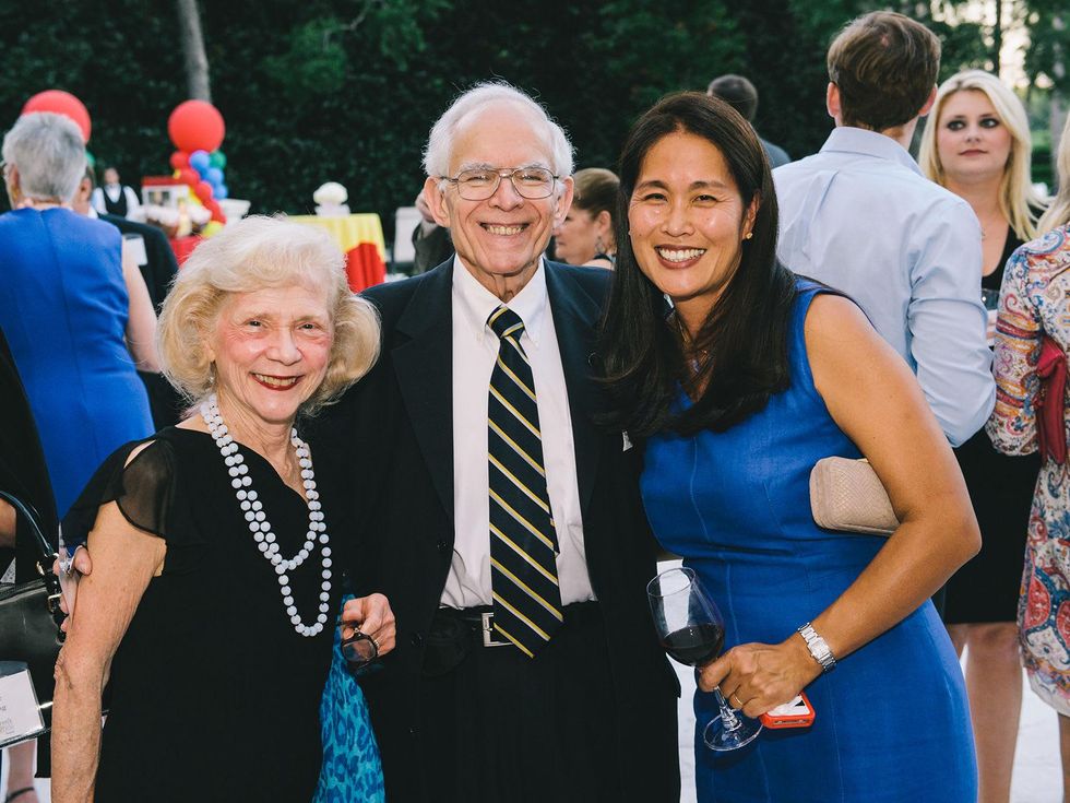 Shirley and Jim Dannenbaum, from left, with Grace Kim at The Memorial Hermann at the Under the Boardwalk kickoff party